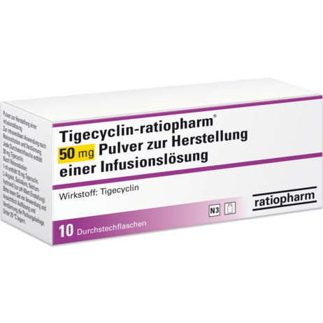 Tigecyclin-ratiopharm® 50&nbsp;mg Pulver zur Herstellung einer Infusionslösung