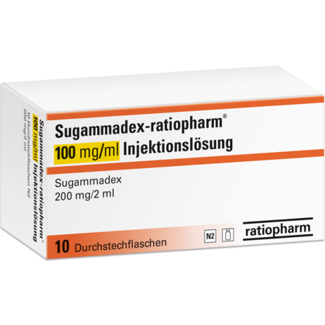 Sugammadex-ratiopharm® 100&nbsp;mg/ml Injektionslösung