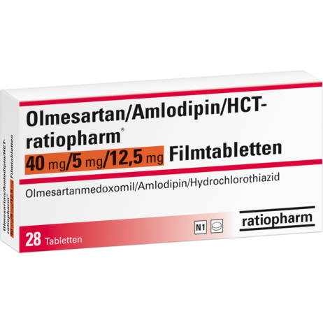 Olmesartan/Amlodipin/HCT-ratiopharm® 40&nbsp;mg/5&nbsp;mg/12,5&nbsp;mg Filmtabletten