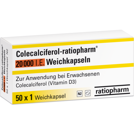 Colecalciferol-ratiopharm® 20&nbsp;000&nbsp;I.E. Weichkapseln