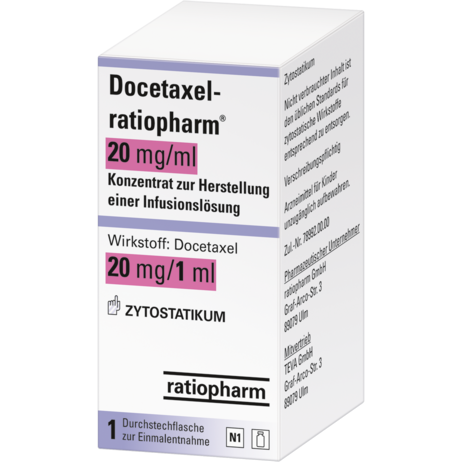 Docetaxel-ratiopharm® 20&nbsp;mg/ml Konzentrat zur Herstellung einer Infusionslösung