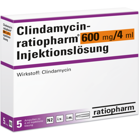 Clindamycin-ratiopharm® 600&nbsp;mg/4&nbsp;ml Injektionslösung