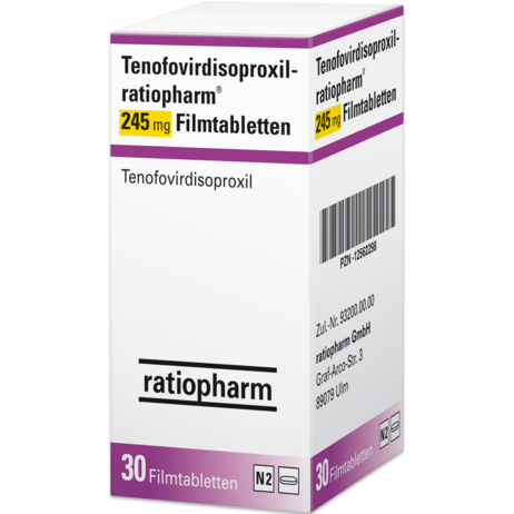 Tenofovirdisoproxil-ratiopharm® 245&nbsp;mg Filmtabletten