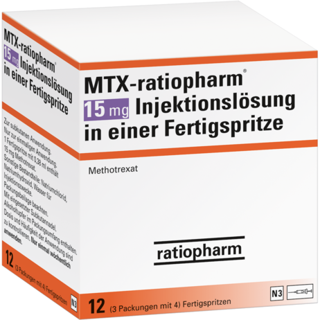 MTX-ratiopharm® 15&nbsp;mg Injektionslösung in einer Fertigspritze